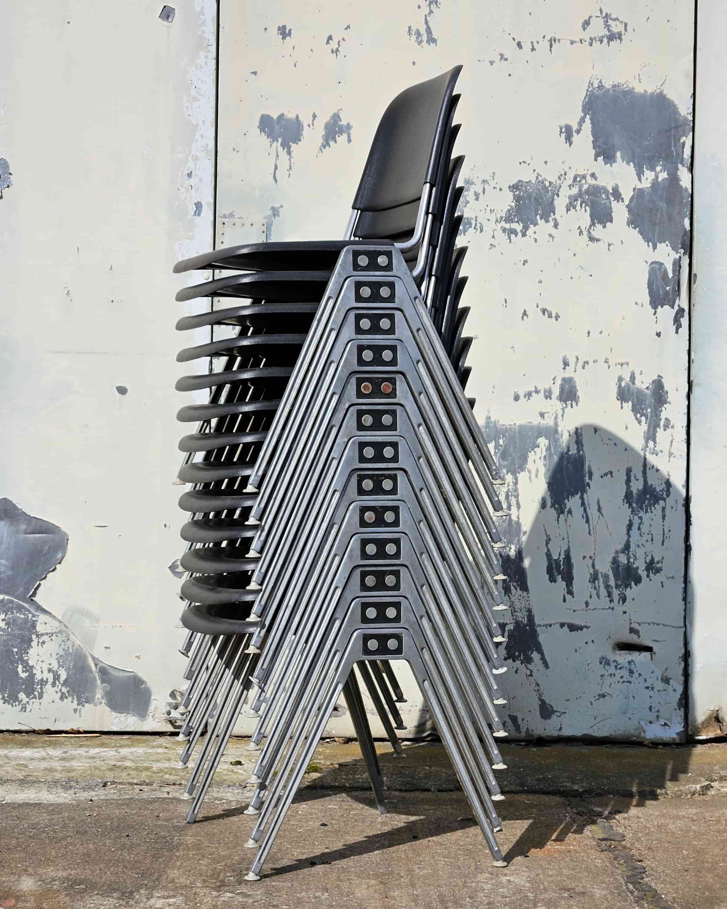 Vintage Don Albinson 1601 Knoll Designerstuhl aus Plastik mit Gussaluminiumgestell